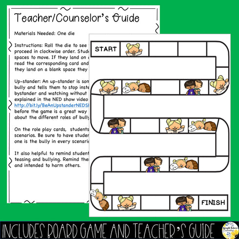 Bullying Prevention Board Game - School Counseling Game with Digital Version